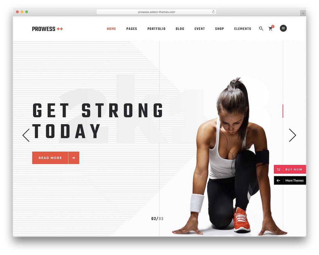 kecakapan tema kebugaran wordpress