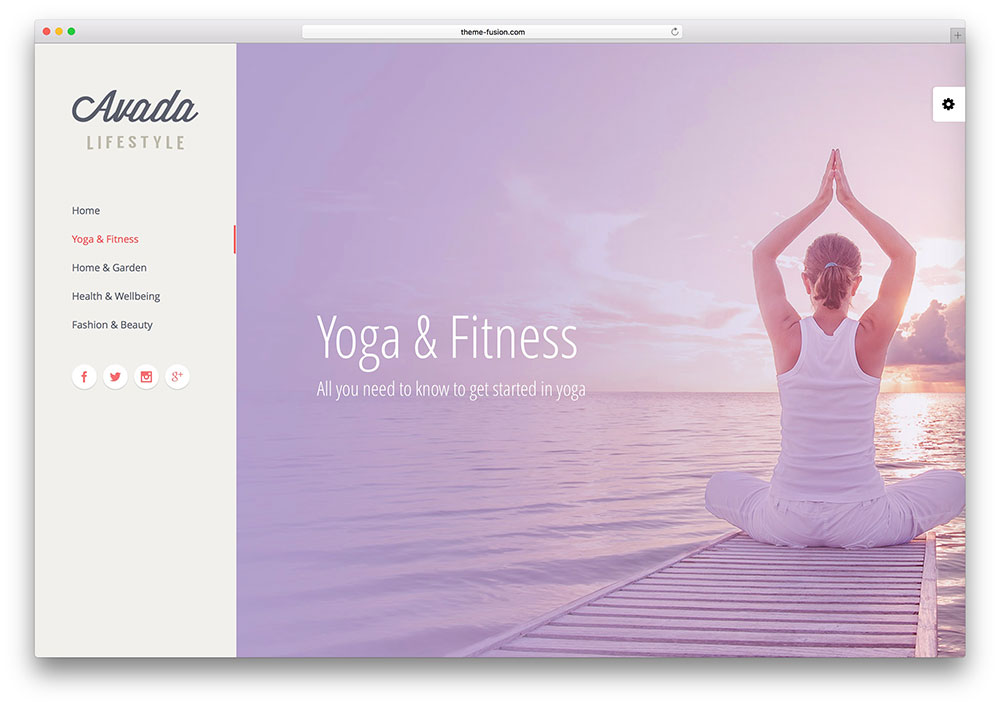 avada tema gaya hidup yoga yang mengagumkan