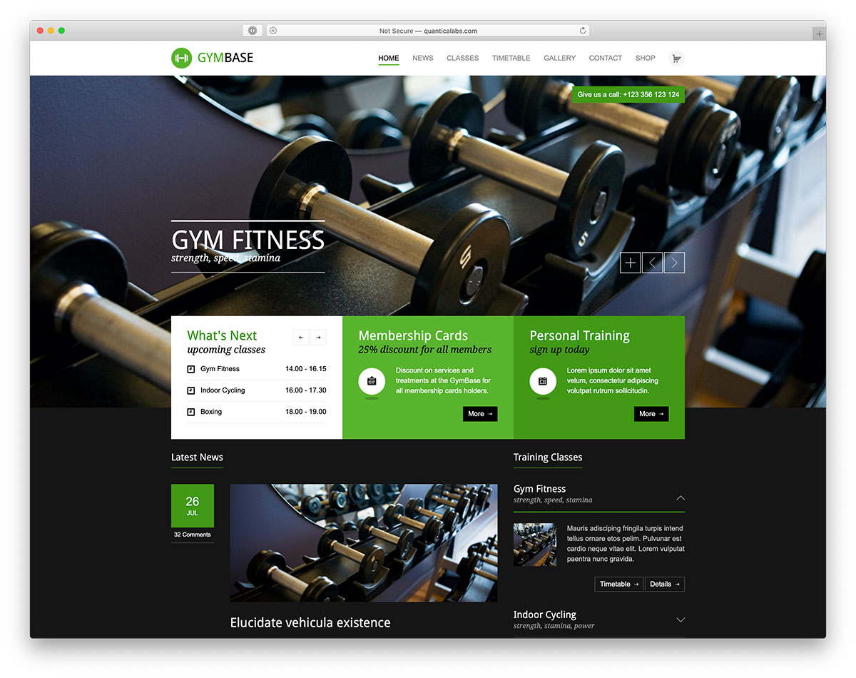 tema WordPress kebugaran