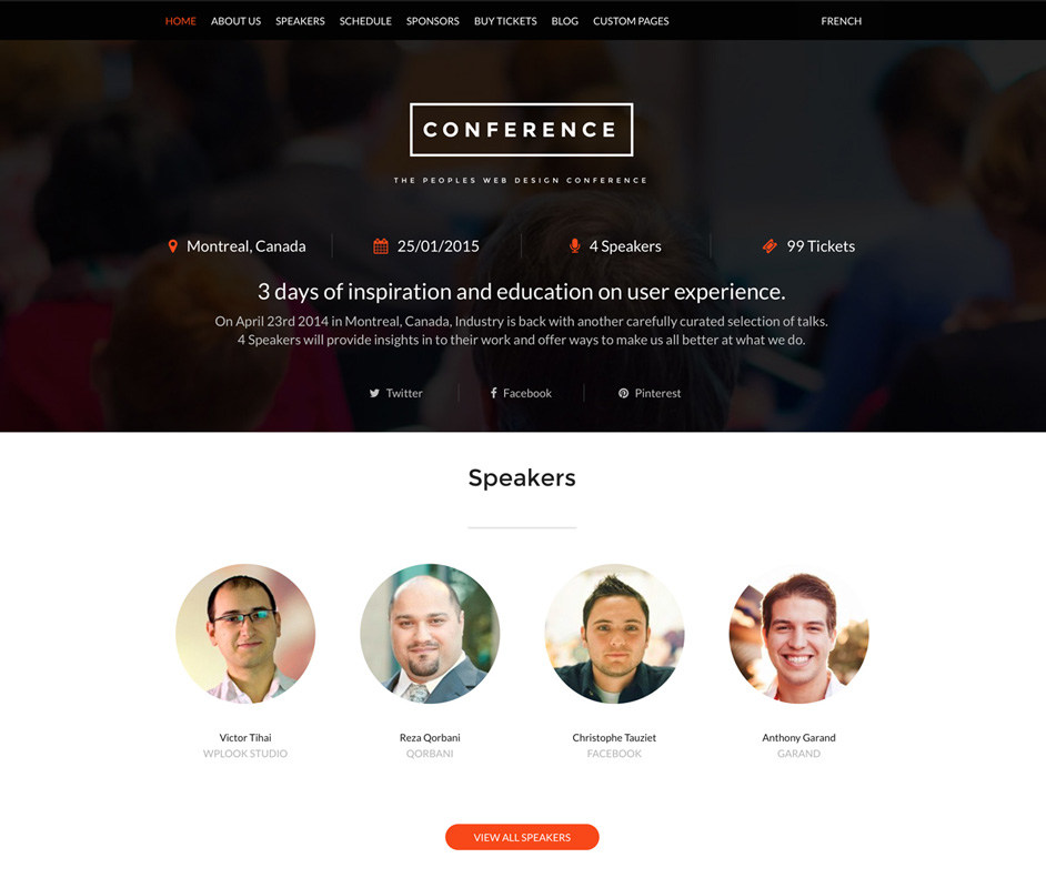 tema WordPress konferensi