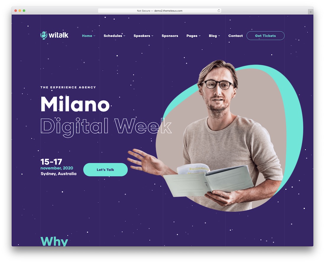 witalk tema wordpress untuk konferensi dan acara