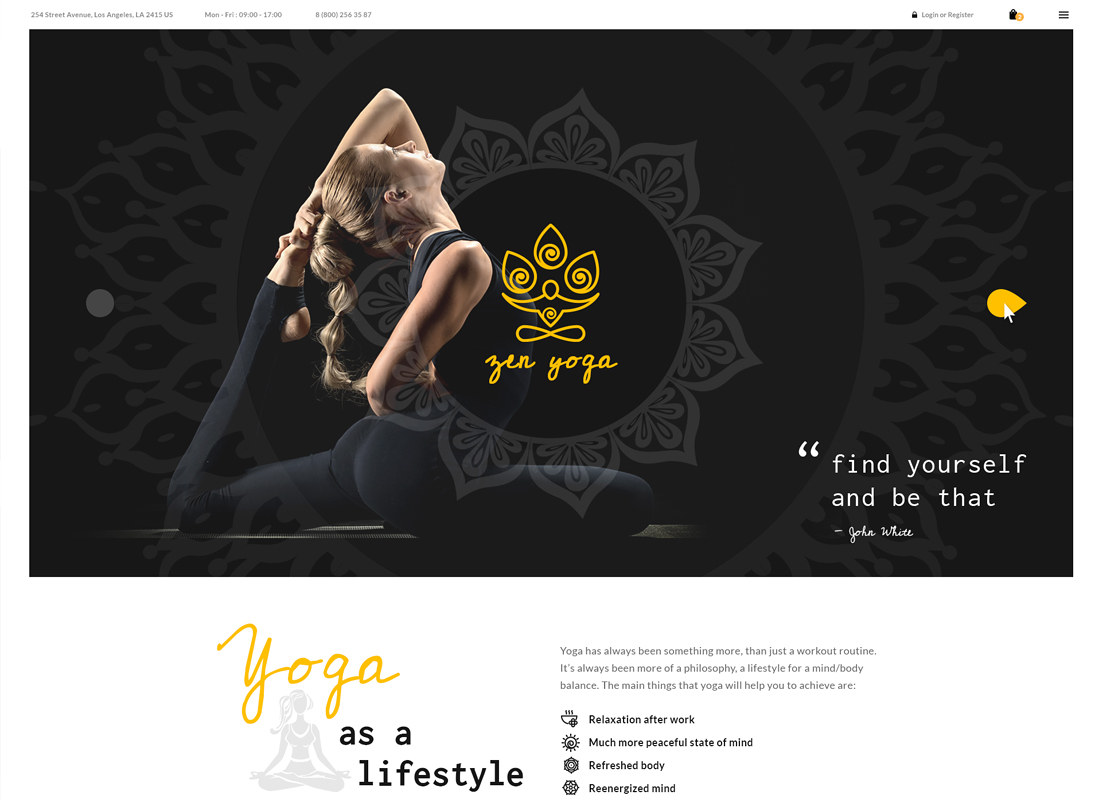 Tantra | Tema WordPress Studio Yoga dan Klub Kebugaran