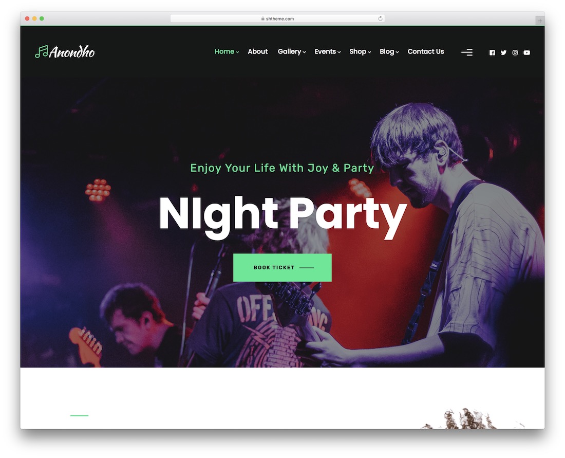 tema klub malam anondho wordpress