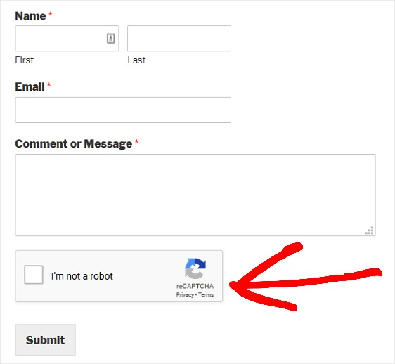 recaptcha-in-form