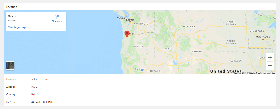 geolocalizarea pe un formular de captare a plumbului