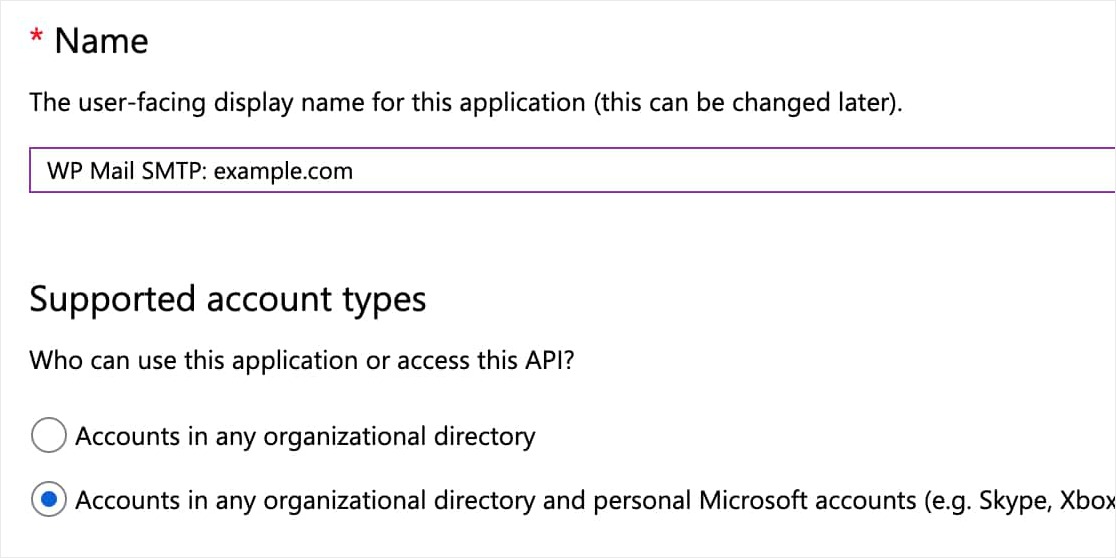 microsoft uygulama kayıt formu örneği