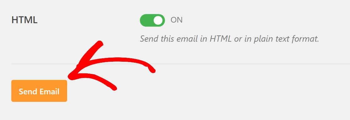 ปุ่มเพื่อส่ง wp mail อีเมลทดสอบ smtp