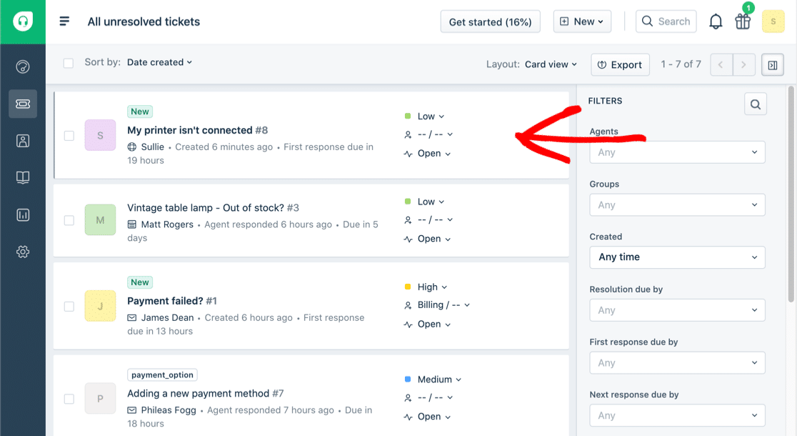 Novo tíquete do Freshdesk WordPress