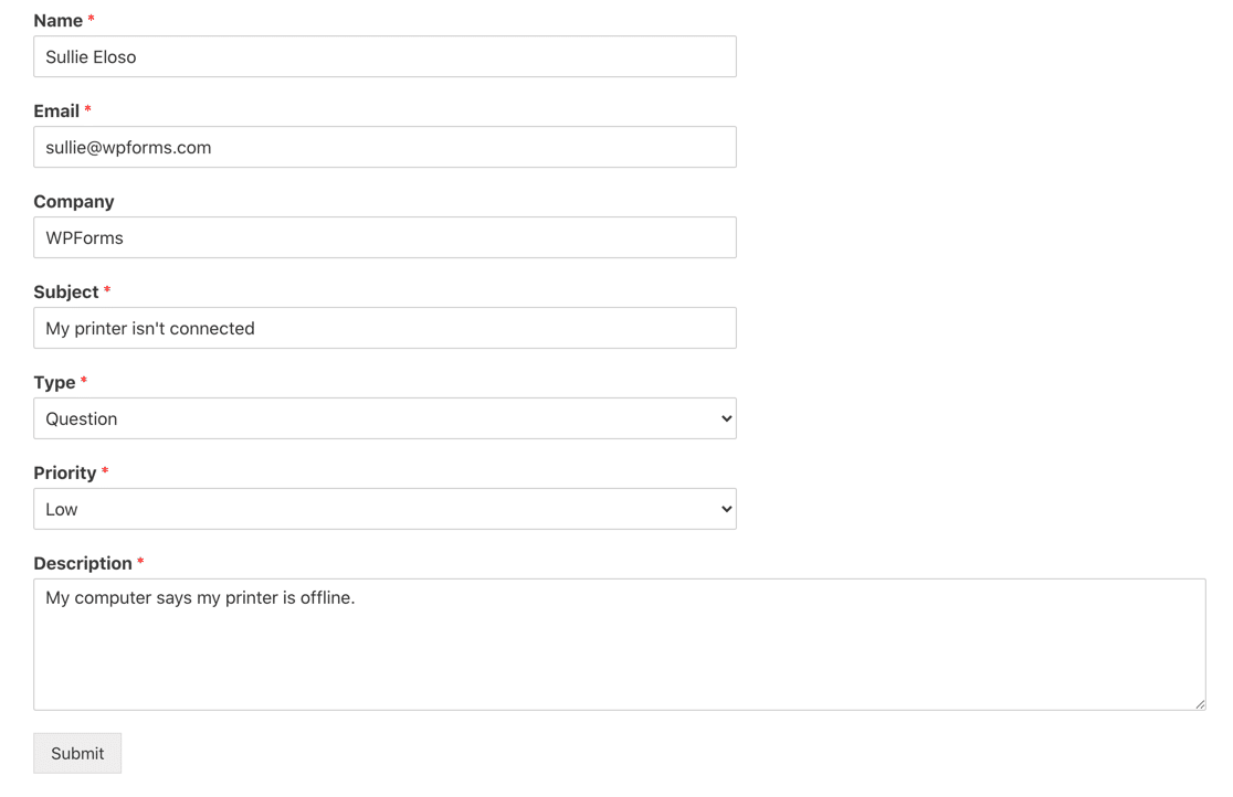 Envio de formulário de tíquete do Freshdesk em WordPress