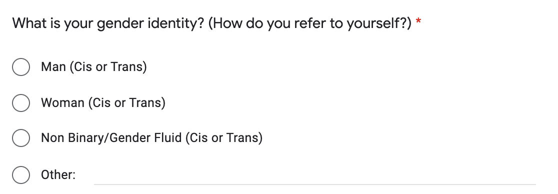 Exemplo de pergunta fechada com outra opção em um questionário