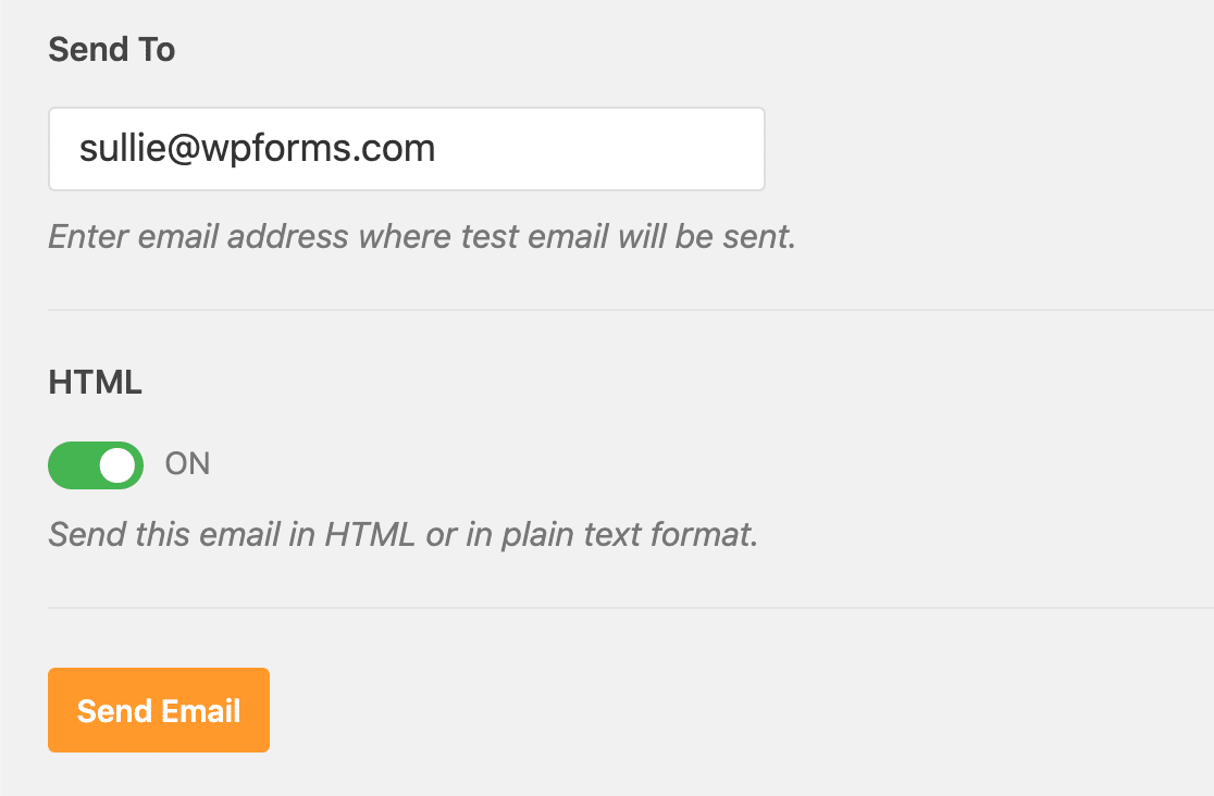 Configure la dirección Enviar a para el correo electrónico de prueba SMTP de Zoho Mail