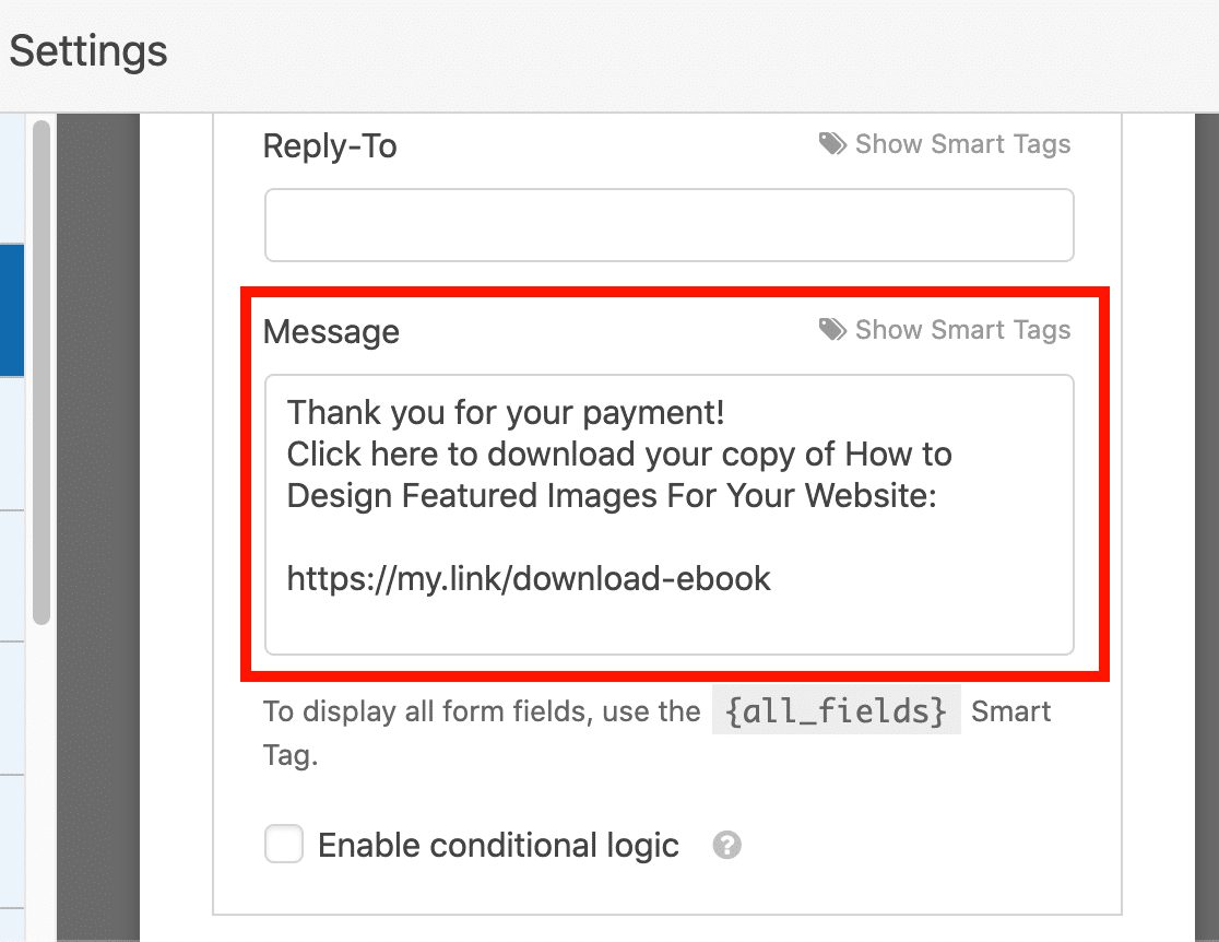 Link do zakupionego cyfrowego pliku do pobrania w wiadomości e-mail