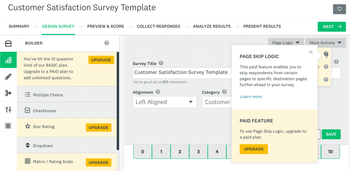 SurveyMonkey 与 SurveyGizmo 免费计划