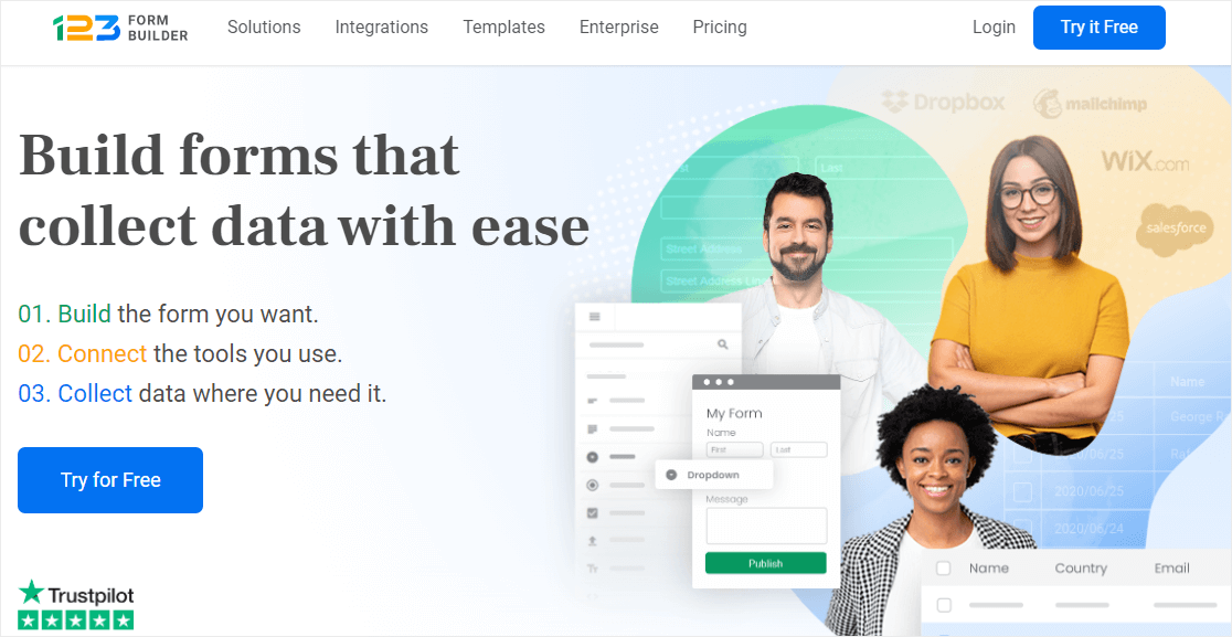 123formbuilder على الانترنت منشئ النموذج هو الأفضل