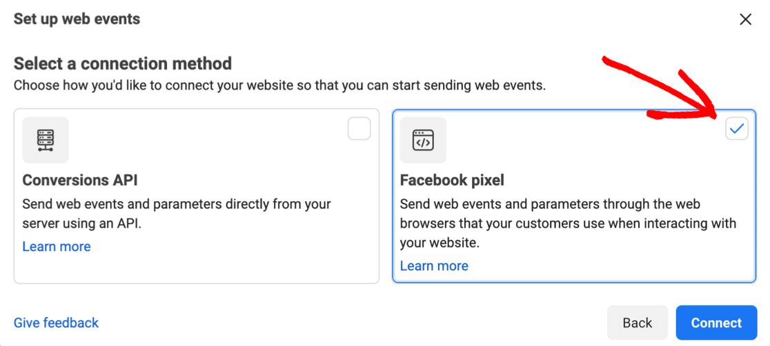قم بتوصيل Facebook Pixel