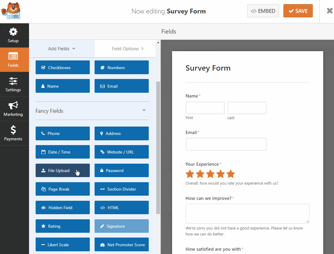 wpforms drag and drop builder è un'alternativa a google form