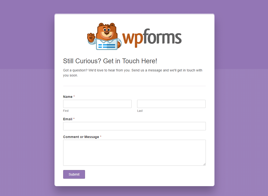 wpformsフォームページランディングページとは