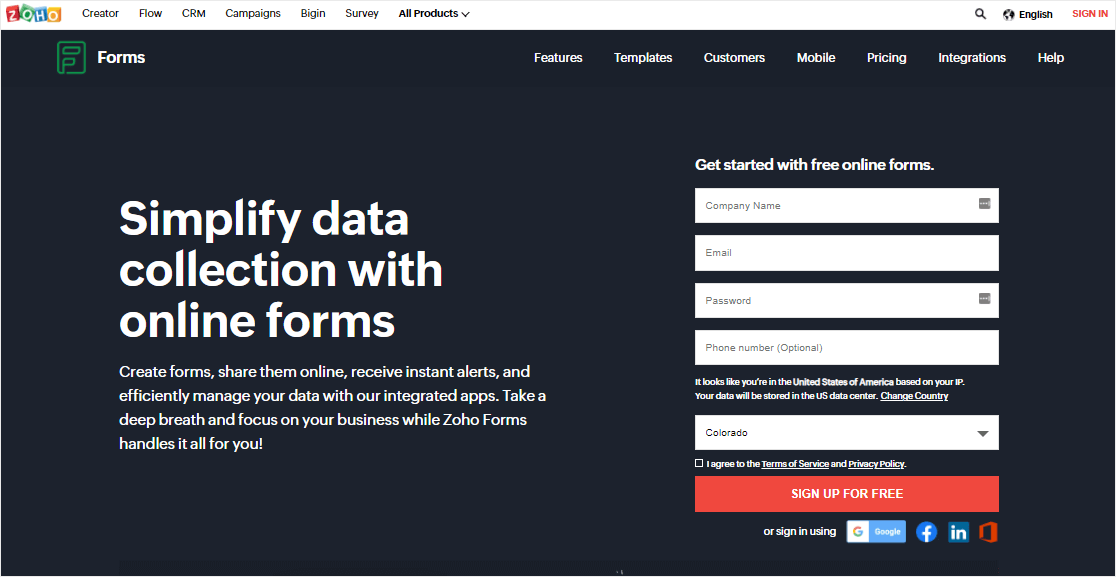 zoho membentuk wordpress alternatif jotform terbaik