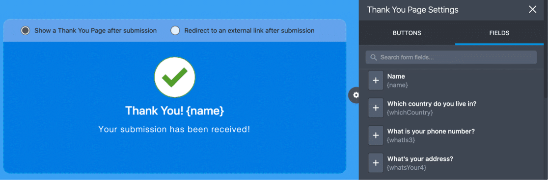 Tag pengingat JotForm pada halaman terima kasih vs Typeform