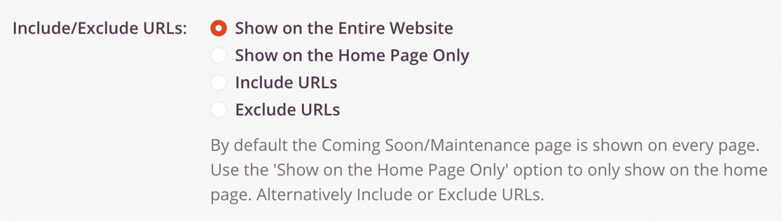 URLs von der nächsten Seite einschließen oder ausschließen