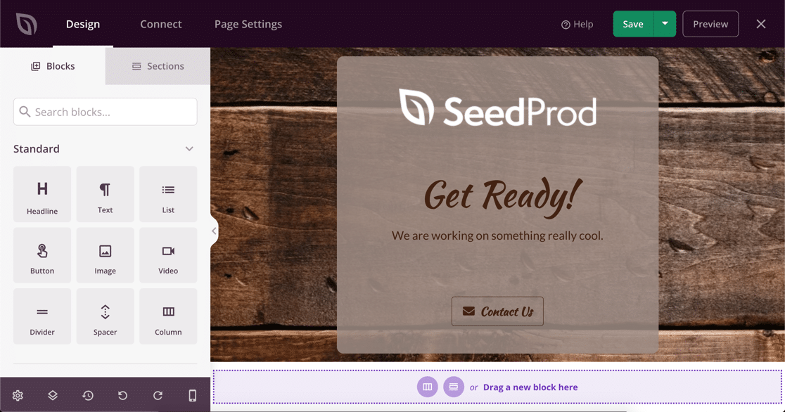 Vorlage für den SeedProd-Wartungsmodus