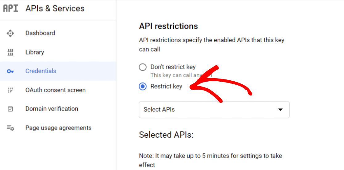 限制 API 密钥