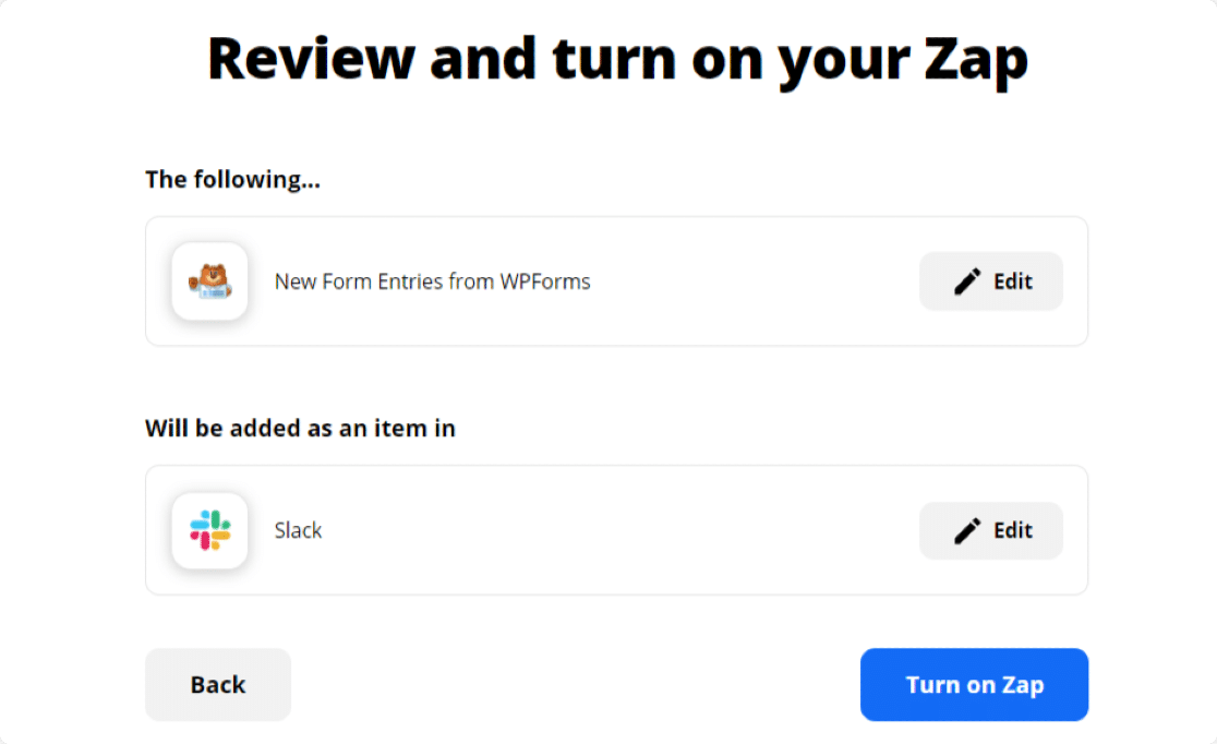 review-zap per ricevere notifiche lente dai moduli wordpress