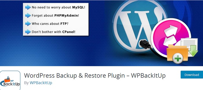 Plugin di backup senza WPBackItUp
