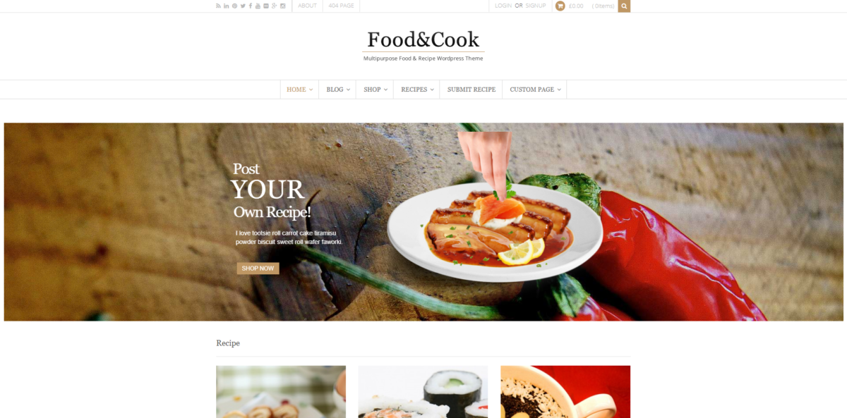 Food＆Cook-食品のWordPressテーマ