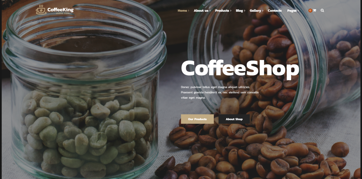 CoffeeKing-食品のWordPressテーマ