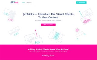 JetTricks - Componente aggiuntivo per gli effetti visivi per il plugin Elementor WordPress