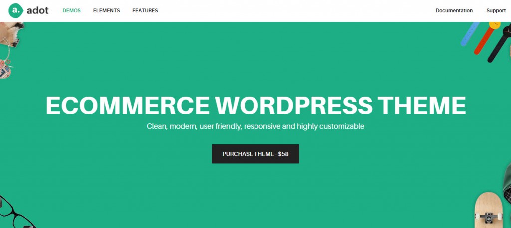 adotta il tema dell'e-commerce wordpress