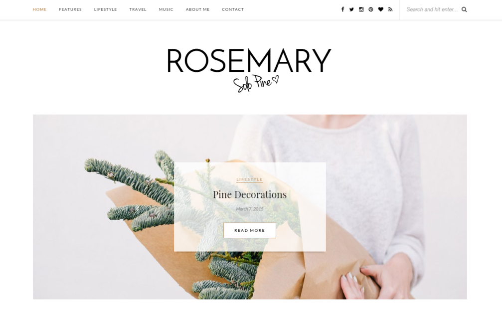 rozmarynowy motyw bloga wordpress