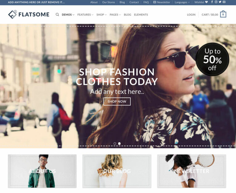 flatsome woocommerce wordpress 主題