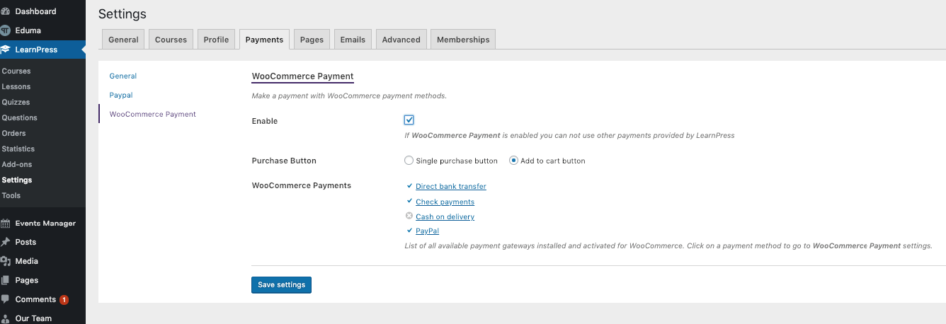 WooCommerce Payment