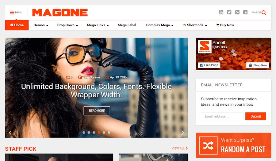 Tema WordPress MagOne