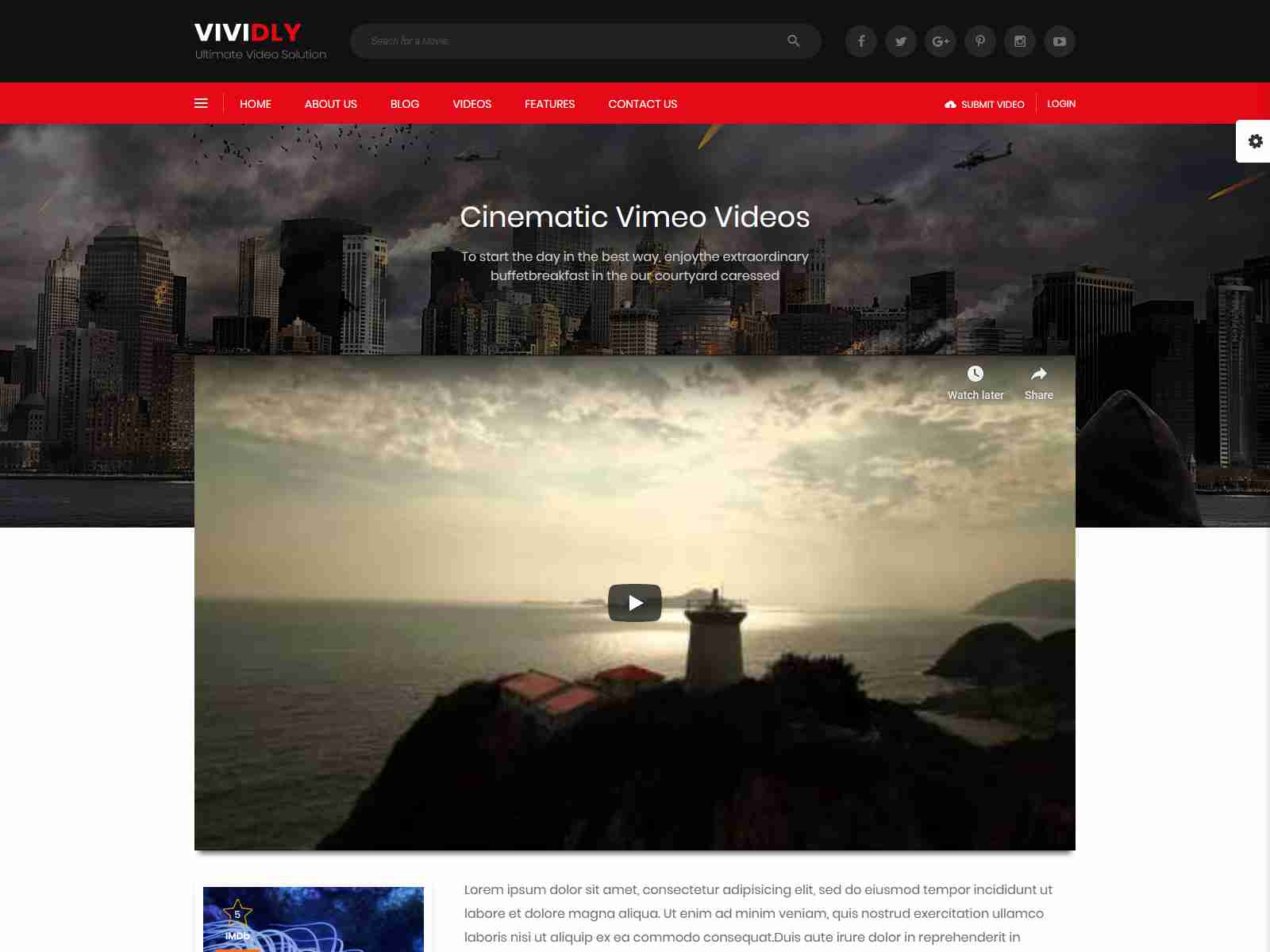 Temi del blog Vividly WP