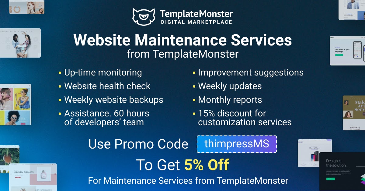 Layanan pemeliharaan situs web oleh TemplateMonster