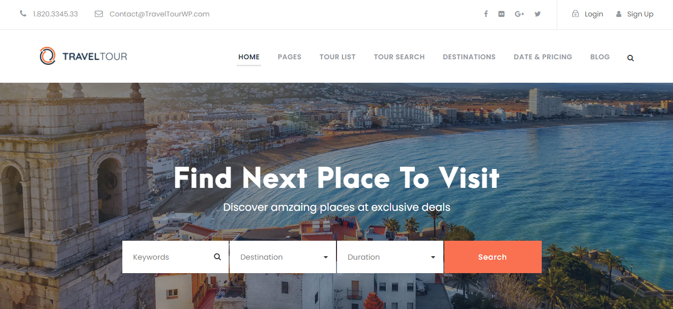 viaggio viaggio tema wordpress di viaggio